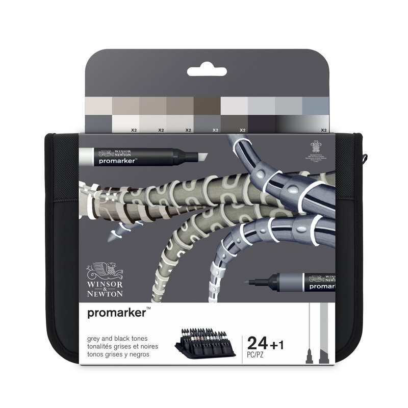 Promarker peračník 24 kusov - šedé odtiene – Obrázok 4