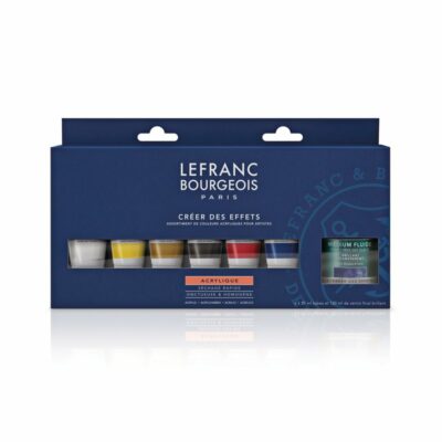 Súprava akrylových farieb 6 x 20 ml + lesklé médium