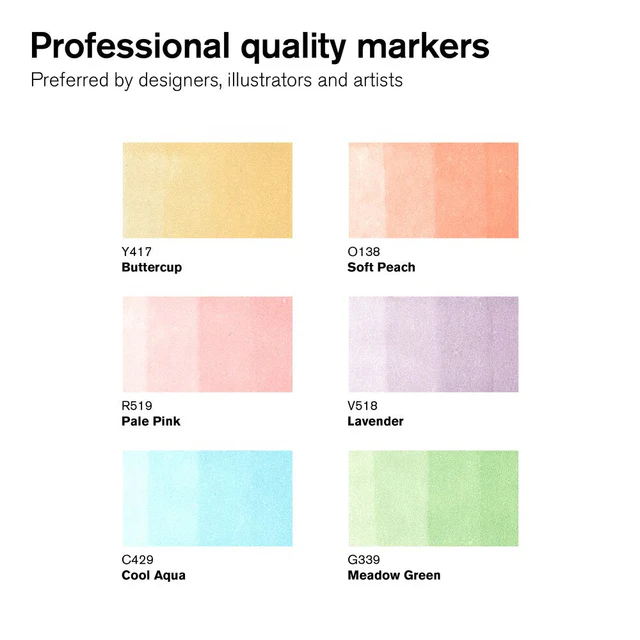 Promarker - PASTEL TONES sada – Obrázok 2