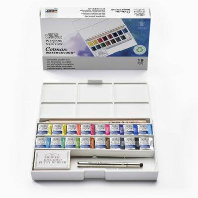 Kompletná akvarelová súprava Cotman Winsor & Newton 16 ks