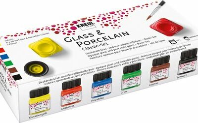 Súprava farieb na sklo a porcelán KREUL 6 x 20 ml - krycia