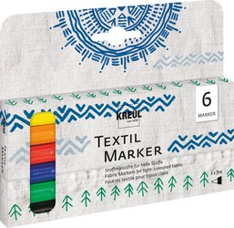 Súprava popisovačov na textil KREUL 6 ks - základná
