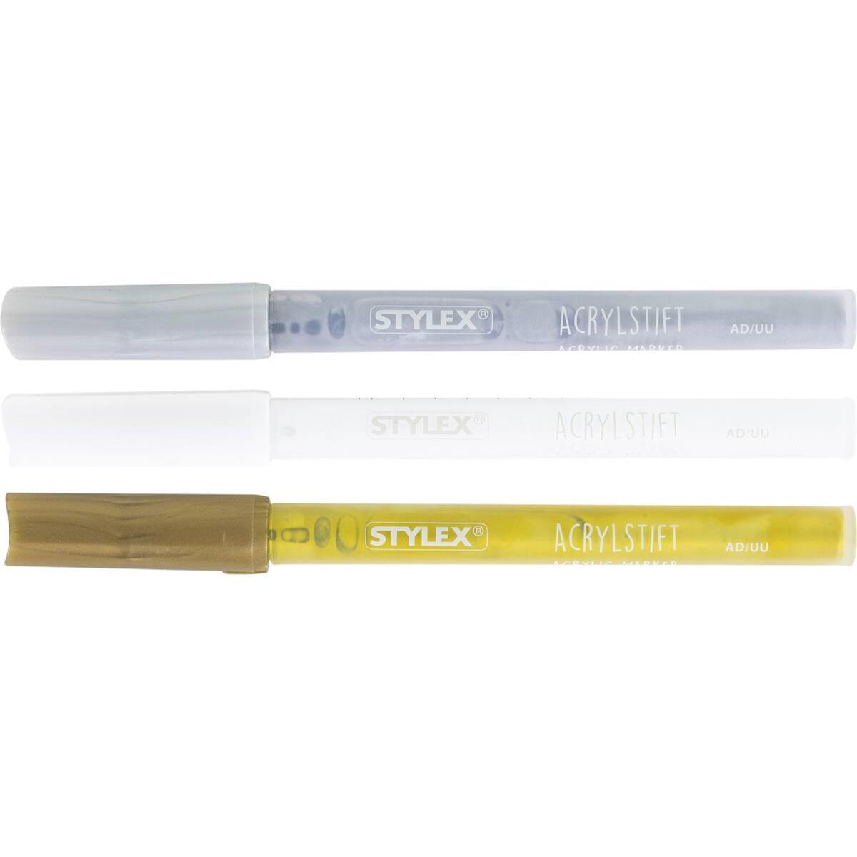 Akrylový popisovač 1-2 mm STYLEX 3 ks – Obrázok 2