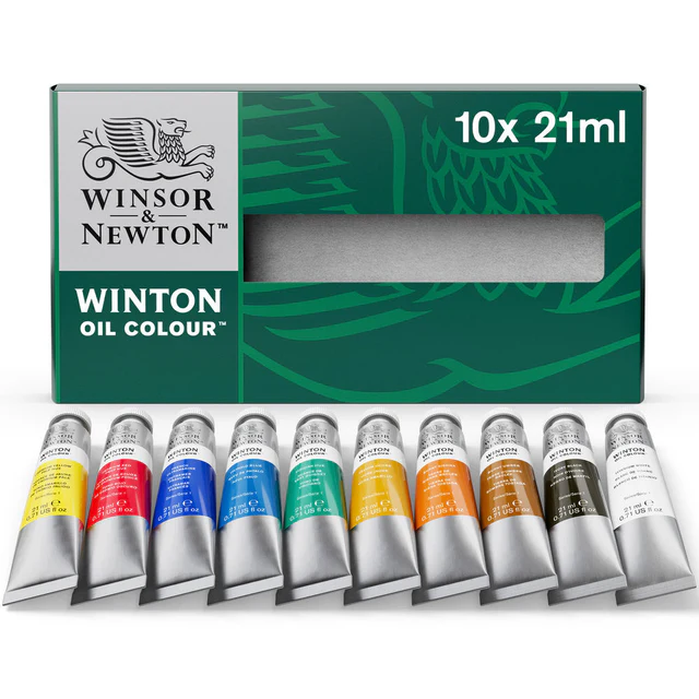 Súprava olejových farieb Winton W&N - 10 × 21 ml