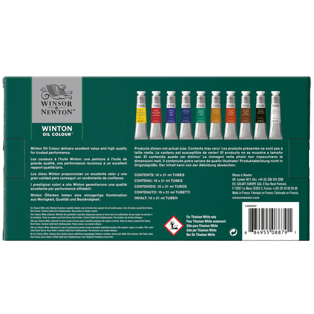 Súprava olejových farieb Winton W&N - 10 × 21 ml – Obrázok 3