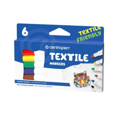 Textilný popisovač Centropen - sada 6 ks